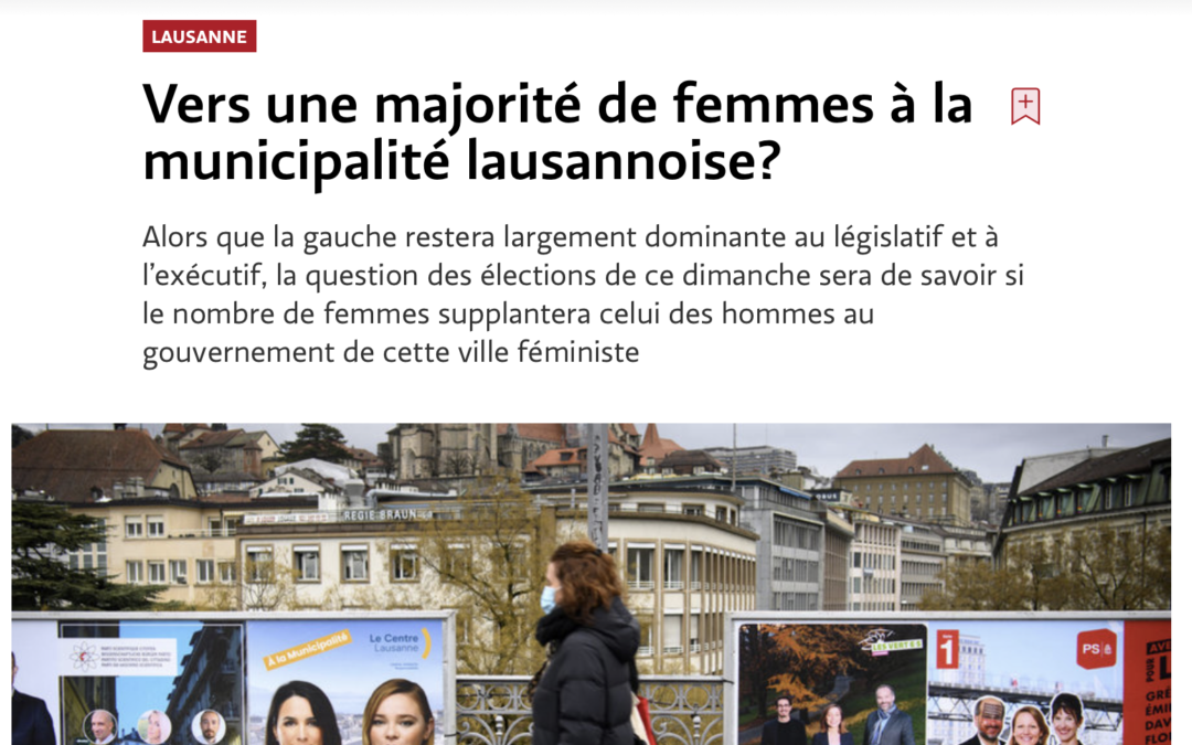 Vers une majorité de femmes à la municipalité lausannoise?